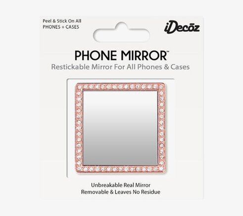 Phone Mirror - Rose Gold Crystals från iDecoz i förpackning