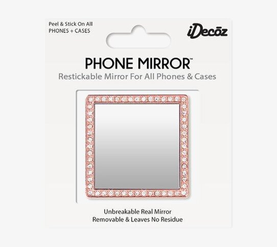 Phone Mirror - Rose Gold Crystals från iDecoz i förpackning