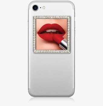 Phone Mirror - Silver Crystals från iDecoz på silvertelefon