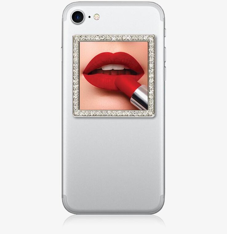 Phone Mirror - Silver Crystals från iDecoz på silvertelefon