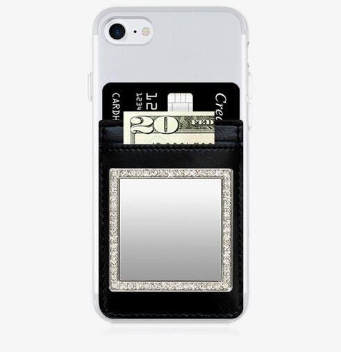 Phone Pocket - Black från iDecoz med kort och spegel