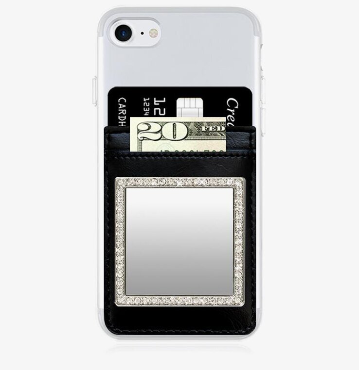 Phone Pocket - Black från iDecoz med kort och spegel