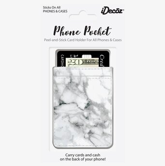 Phone Pocket - White Marble från iDecoz på vit bakgrund