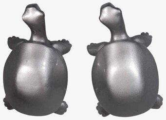 Knopp Sköldpadda Silver från The Zoo mot vit bakgrund