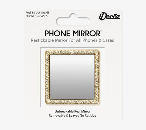 Phone Mirror - Gold Crystals från iDecoz med kristaller