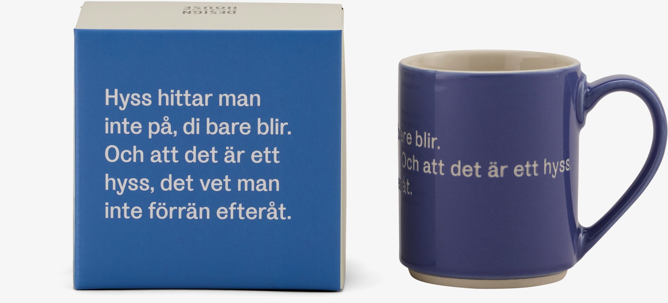 Mugg Astrid Lindgren Citat Blå från Design House Stockholm