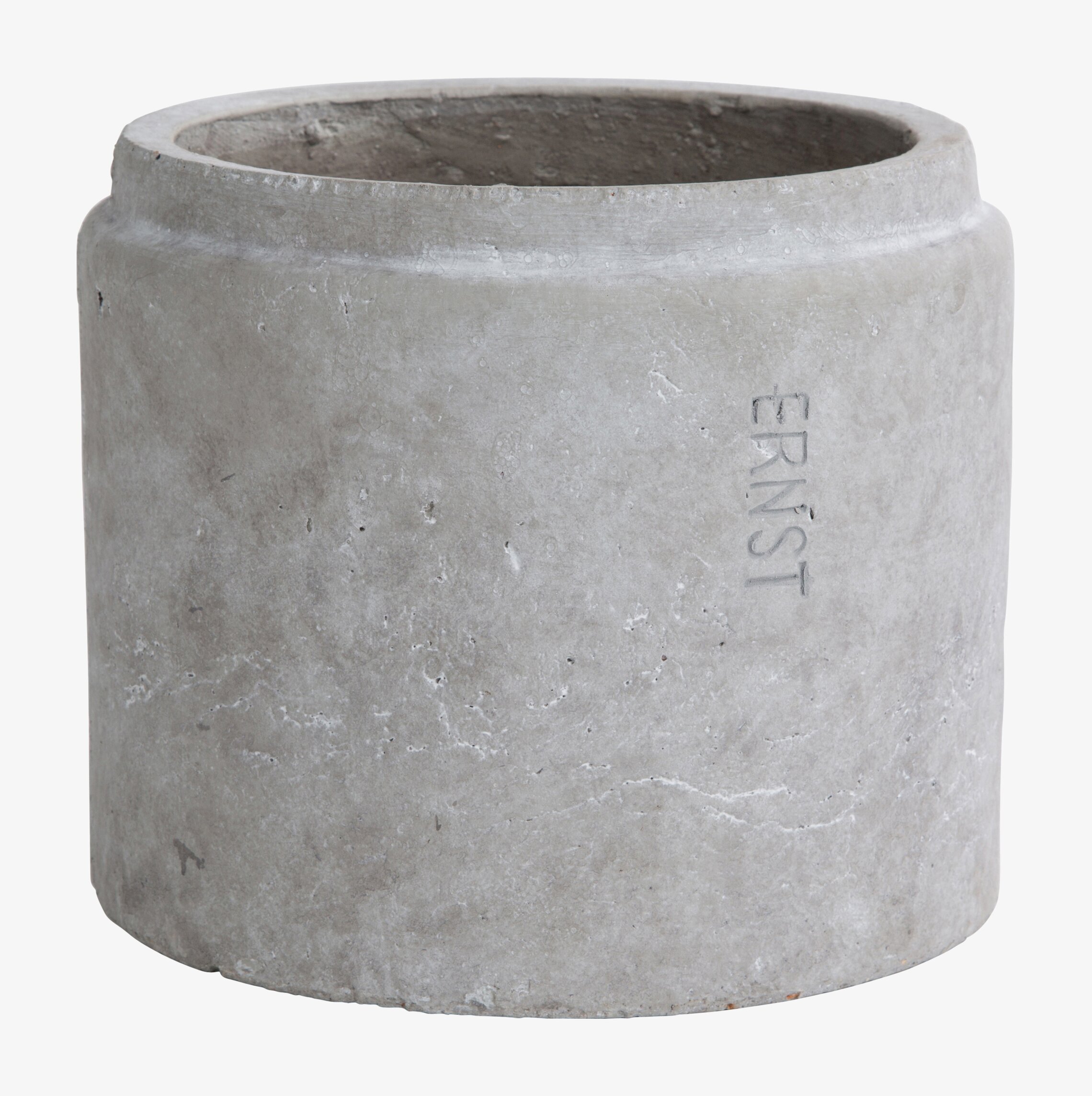 Kruka Terracotta Ljusgrå M från Ernst i rustik terracotta