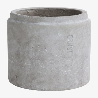 Kruka Terracotta Ljusgrå M från Ernst i rustik terracotta