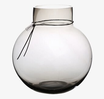 Glasvas Rund Rökgrå från Ernst med elegant design och band