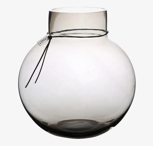 Glasvas Rund Rökgrå från Ernst med elegant design och band