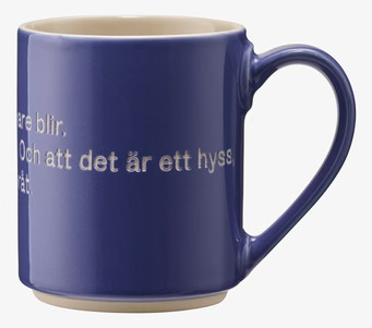 Mugg Astrid Lindgren Citat Blå från Design House Stockholm
