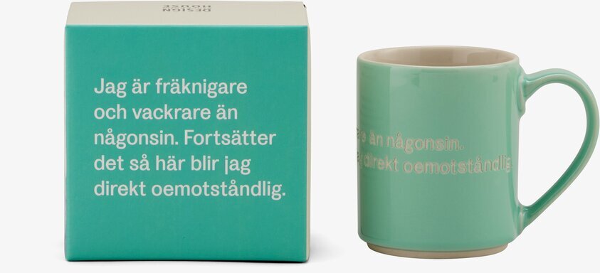 Mugg Astrid Lindgren Citat Grön från Design House Stockholm