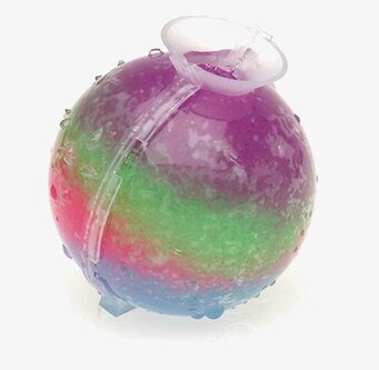 Gör en egen studsboll från Worldwide co, färgglad och texturerad