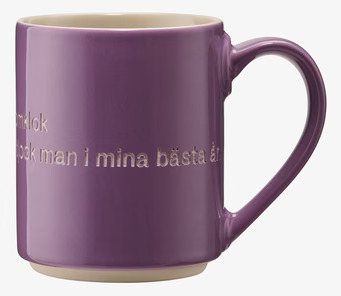 Mugg Astrid Lindgren Citat Lila från Design House Stockholm