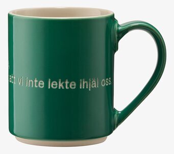 Mugg Astrid Lindgren Citat Mörkgrön från Design House Stockholm