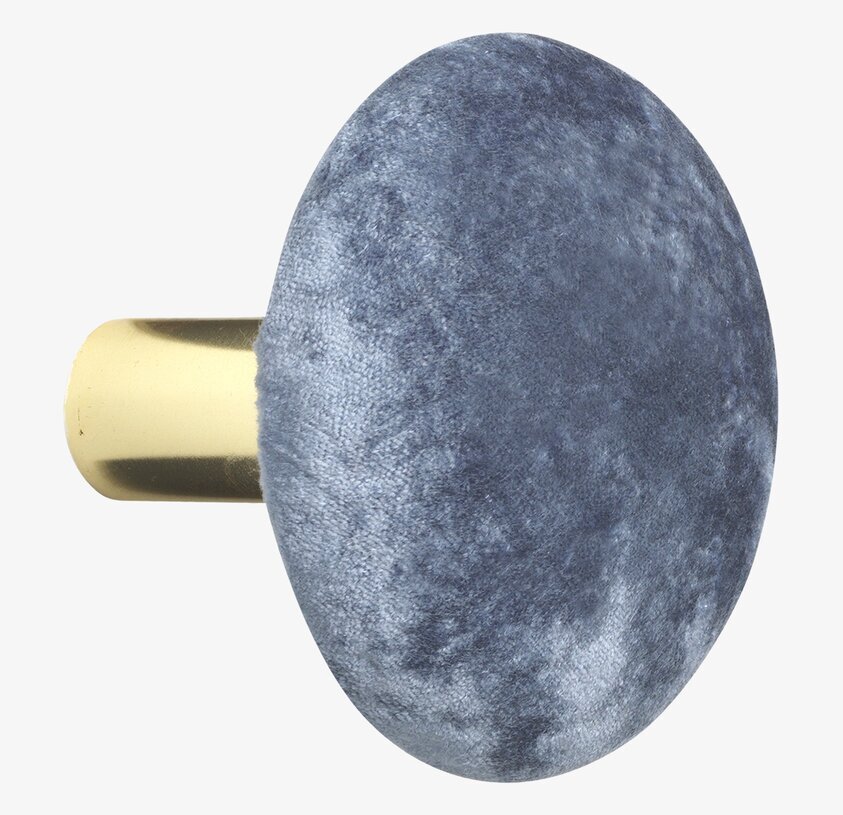 Knopp Sammet Sea L från Cozy Living i blå sammet och mässing