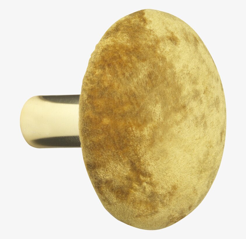 Knopp Sammet Curry L från Cozy Living, sammetstäckt yta