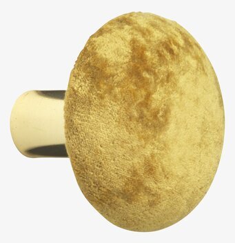 Knopp Sammet Curry S från Cozy Living i currygul sammet