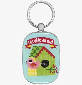 Nyckelring Fågelhus från Derrière la porte med fågelhusmotiv