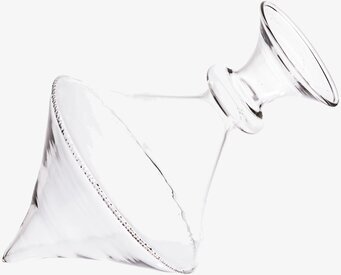 Glasvas Olivia från Affari med lutande form och klar glas