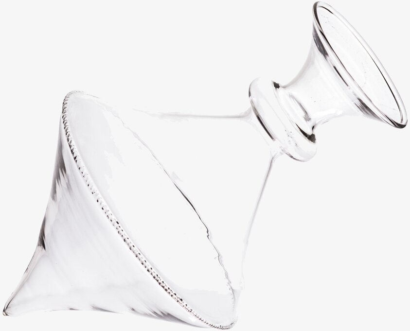 Glasvas Olivia från Affari med lutande form och klar glas