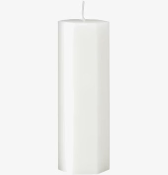 Spindelnätsljus 15 cm från Affari, vitt hexagonalt ljus