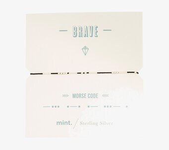 Armband BRAVE - Morse Code från Timi of Sweden på kort