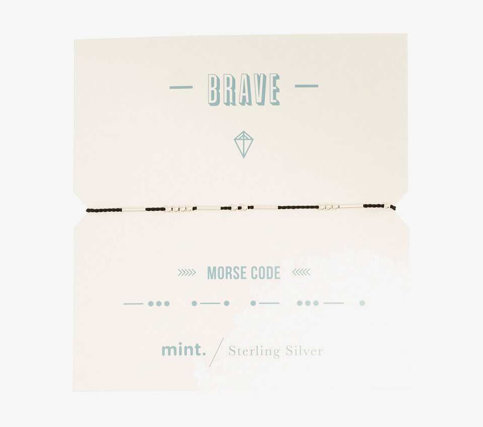 Armband BRAVE - Morse Code från Timi of Sweden på kort