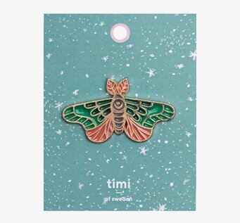 Brosch Pin - Moth från Timi of Sweden med nattfjärilsdesign