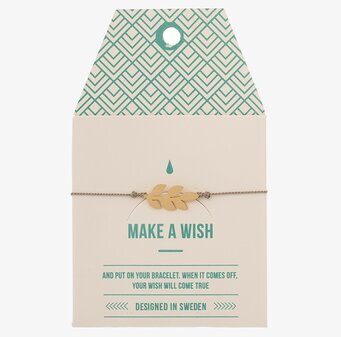 Armband Laurel Leaf från Timi of Sweden med guld-tonat löv