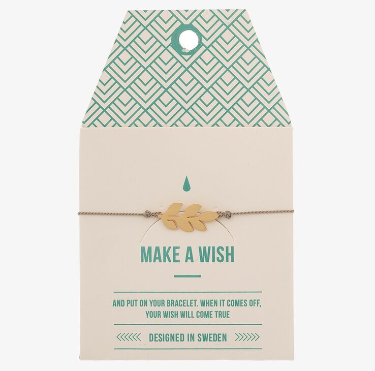 Armband Laurel Leaf från Timi of Sweden med guld-tonat löv