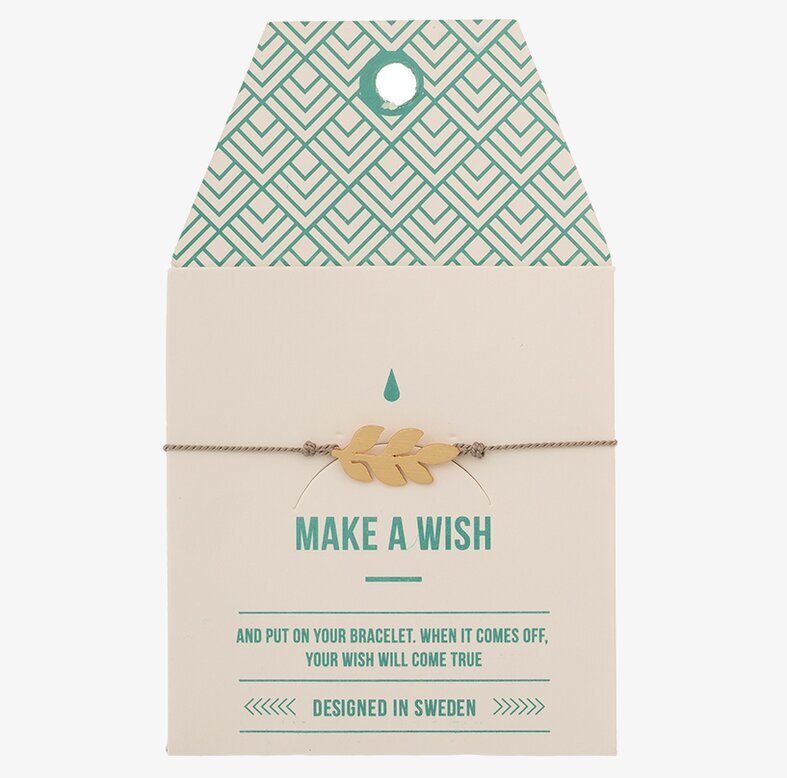 Armband Laurel Leaf från Timi of Sweden med guld-tonat löv