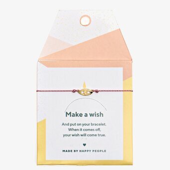 Armband Evil Eye från Timi of Sweden med rödvitt snöre