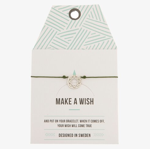 Armband Dreamcatcher från Timi of Sweden med grön tråd