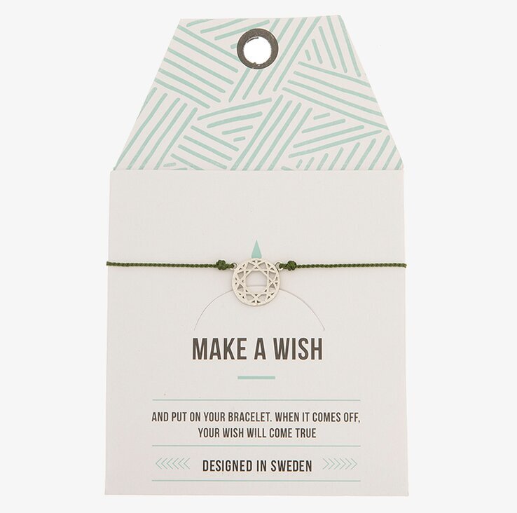 Armband Dreamcatcher från Timi of Sweden med grön tråd