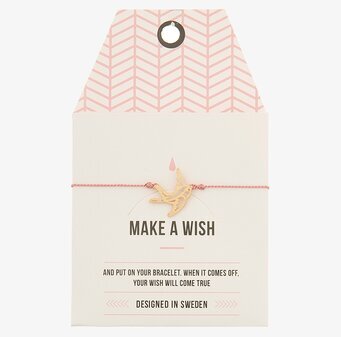 Armband Hummingbird från Timi of Sweden i rosa och guld