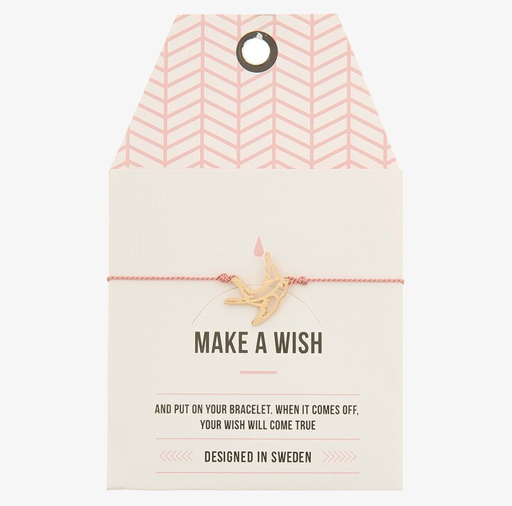 Armband Hummingbird från Timi of Sweden i rosa och guld