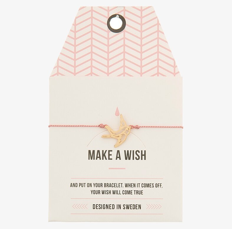 Armband Hummingbird från Timi of Sweden i rosa och guld