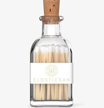 Tändstickor Liten Vit från Eldstickan i glasflaska