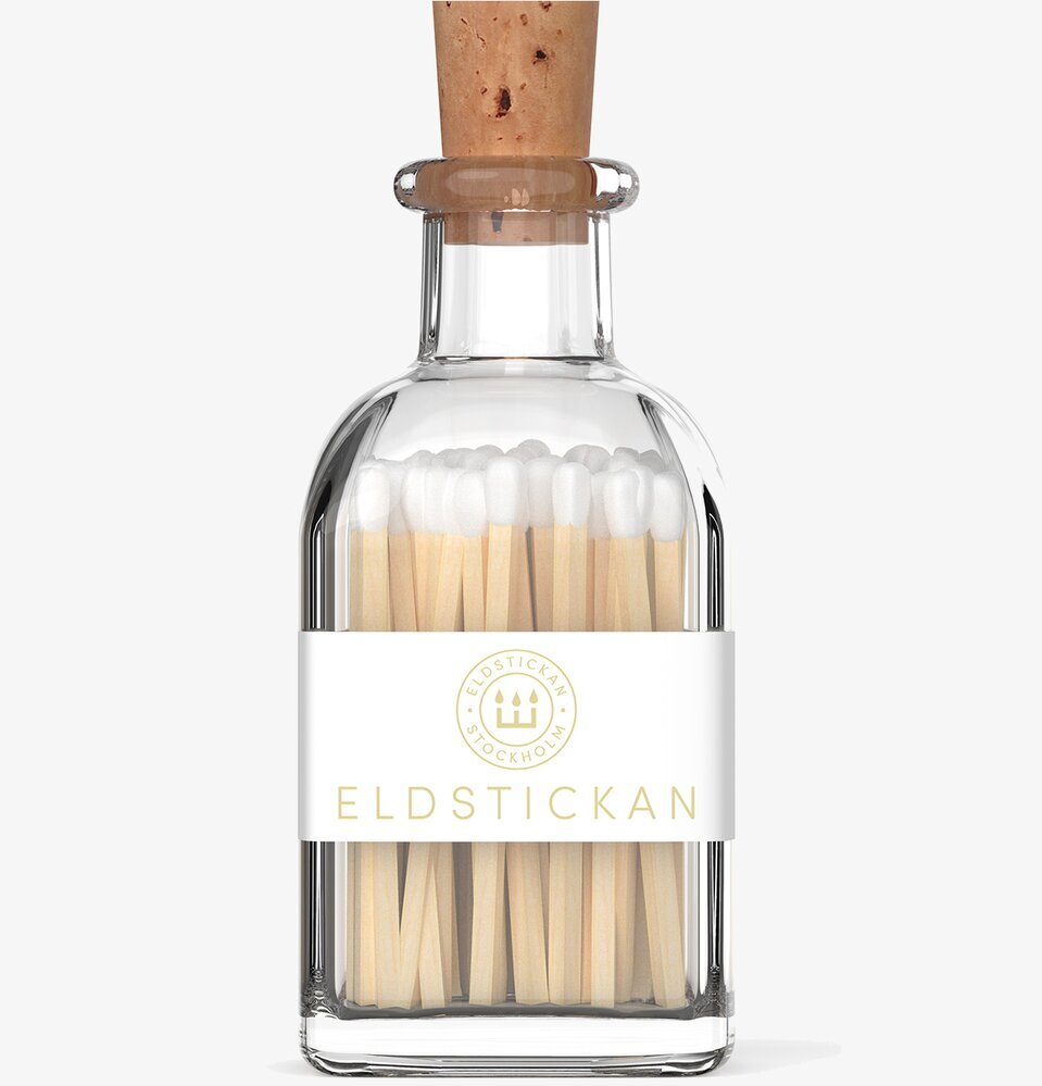 Tändstickor Liten Vit från Eldstickan i glasflaska