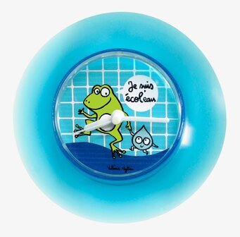 Badrumsklocka Blå från Derriére la porte med grodmotiv