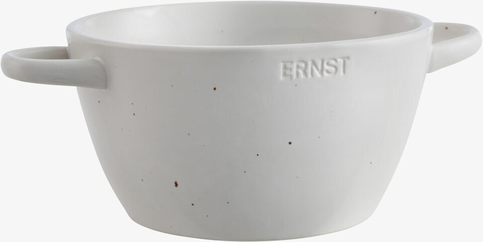 Sil Keramik Ø19 cm från Ernst, vit skål med handtag