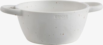 Sil Keramik Ø15 cm från Ernst med vit bas och bruna prickar