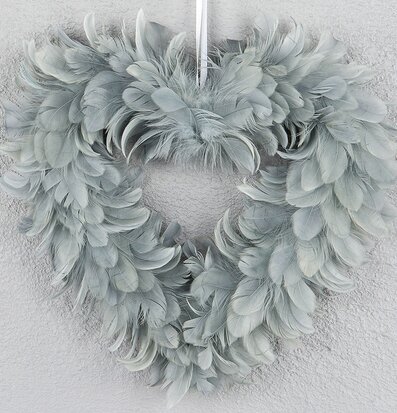 Hjärta Fjäder Grå från A Lot Decoration med grå fjädrar
