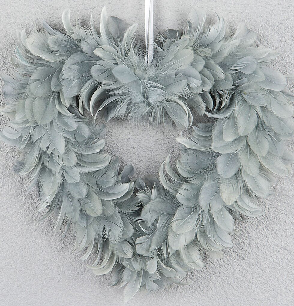 Hjärta Fjäder Grå från A Lot Decoration med grå fjädrar