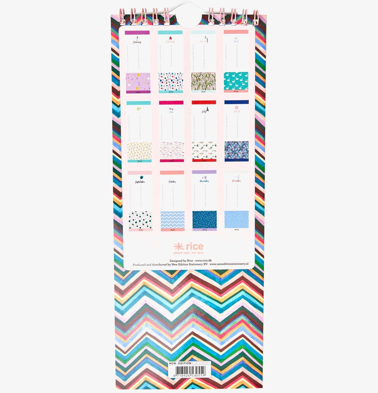 Evighetskalender - Födelsedag från Rice, färgglad och praktisk