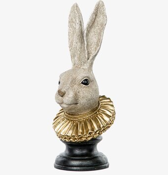 Kanin Art Déco från A Lot Decoration med gyllene krage