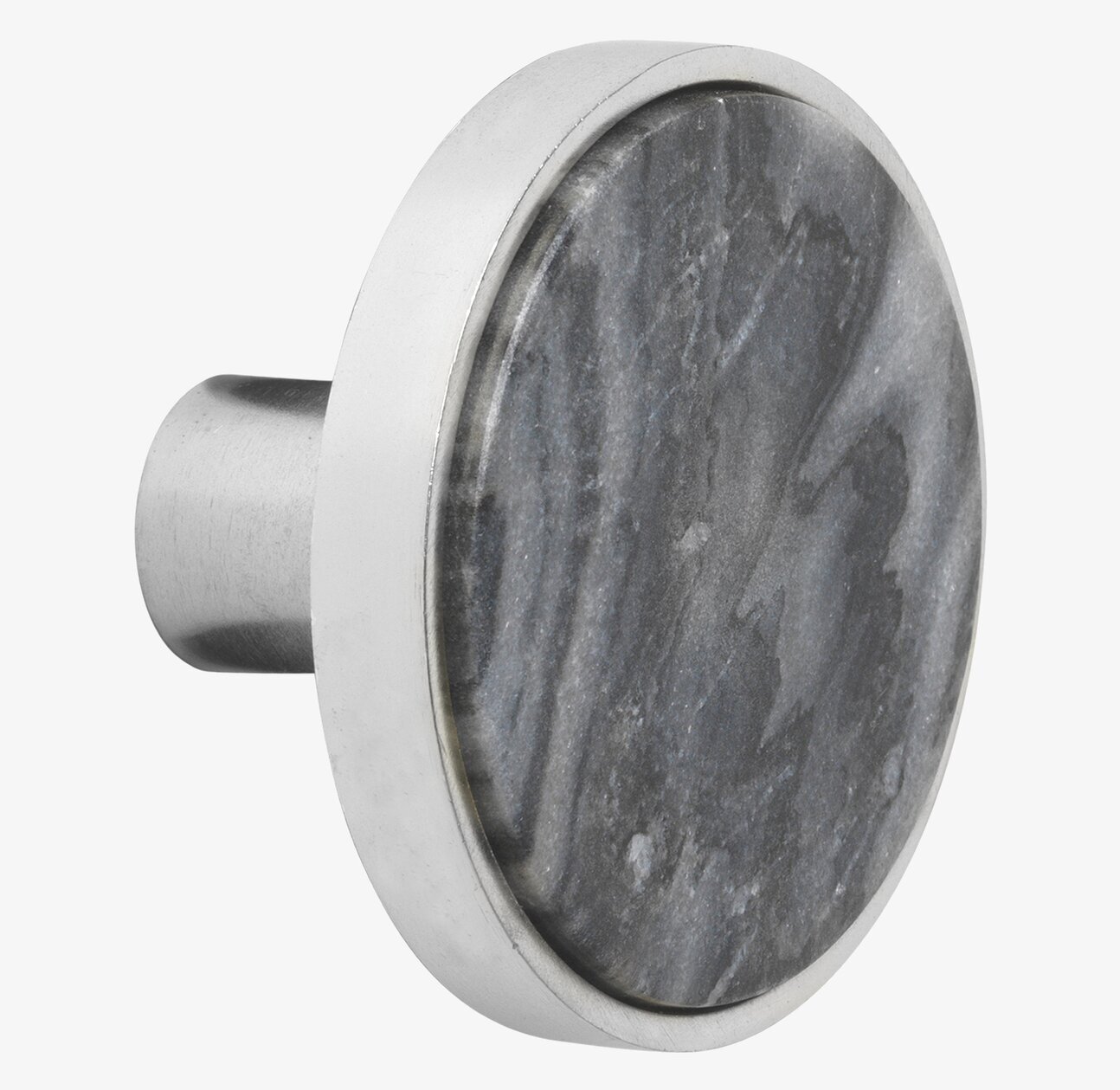 Knopp Marmor Chrome Large från Cozy Living i vit miljö