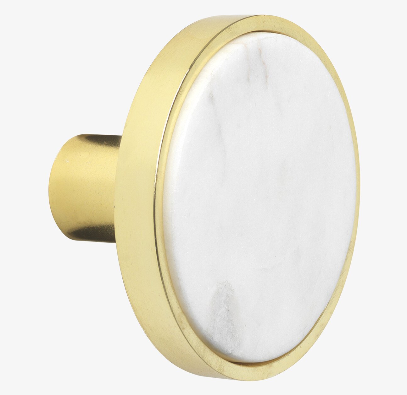 Knopp Marmor White/Gold Large från Cozy Living, vit marmor