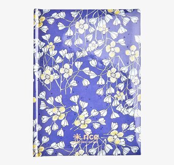 Skrivbok A5 Rice från Rice med blommigt omslag och logotyp